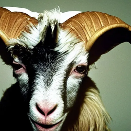 Image similar to david bowie as a goat