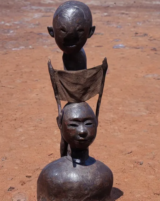 Image similar to bronze sculpture of himba woman