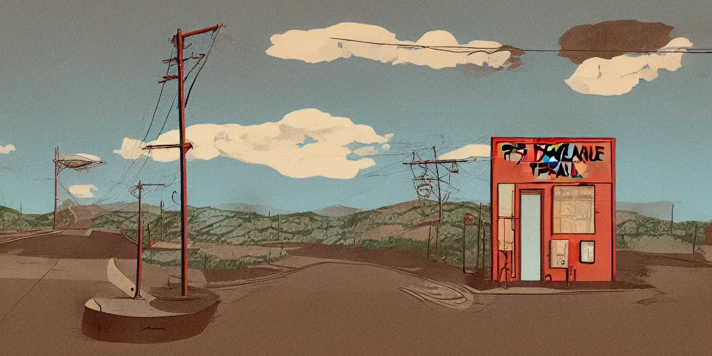 Prompt: Promise land in the style of David Lynch, by Wes Anderson, concept art, arstation