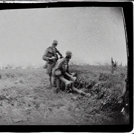 Image similar to gopro pov of a soldier in the civil war