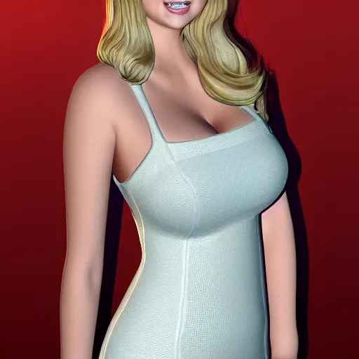 Prompt: Kate Upton as a 3D model