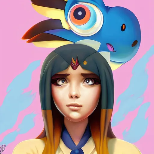 Image similar to Lofi Pokemon portrait, Pixar style, by Tristan Eaton Stanley Artgerm and Tom Bagshaw.