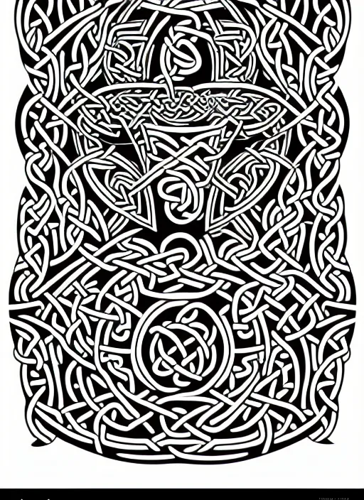 Image similar to tattoo tribal sleeve design, vector pattern elements, celtic, sprite sheet, tribal eyes vector image,