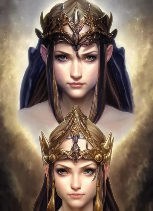 Image similar to perfectly detailed twilight princess!! blessed by nature with ever - increasing physical mental perfection, symmetrical! intricate, sensual features, highly detailed, biblical divine holy perfection!! digital painting, artstation, concept art, smooth, sharp focus, illustration, art by artgerm and greg rutkowski and alphonse mucha