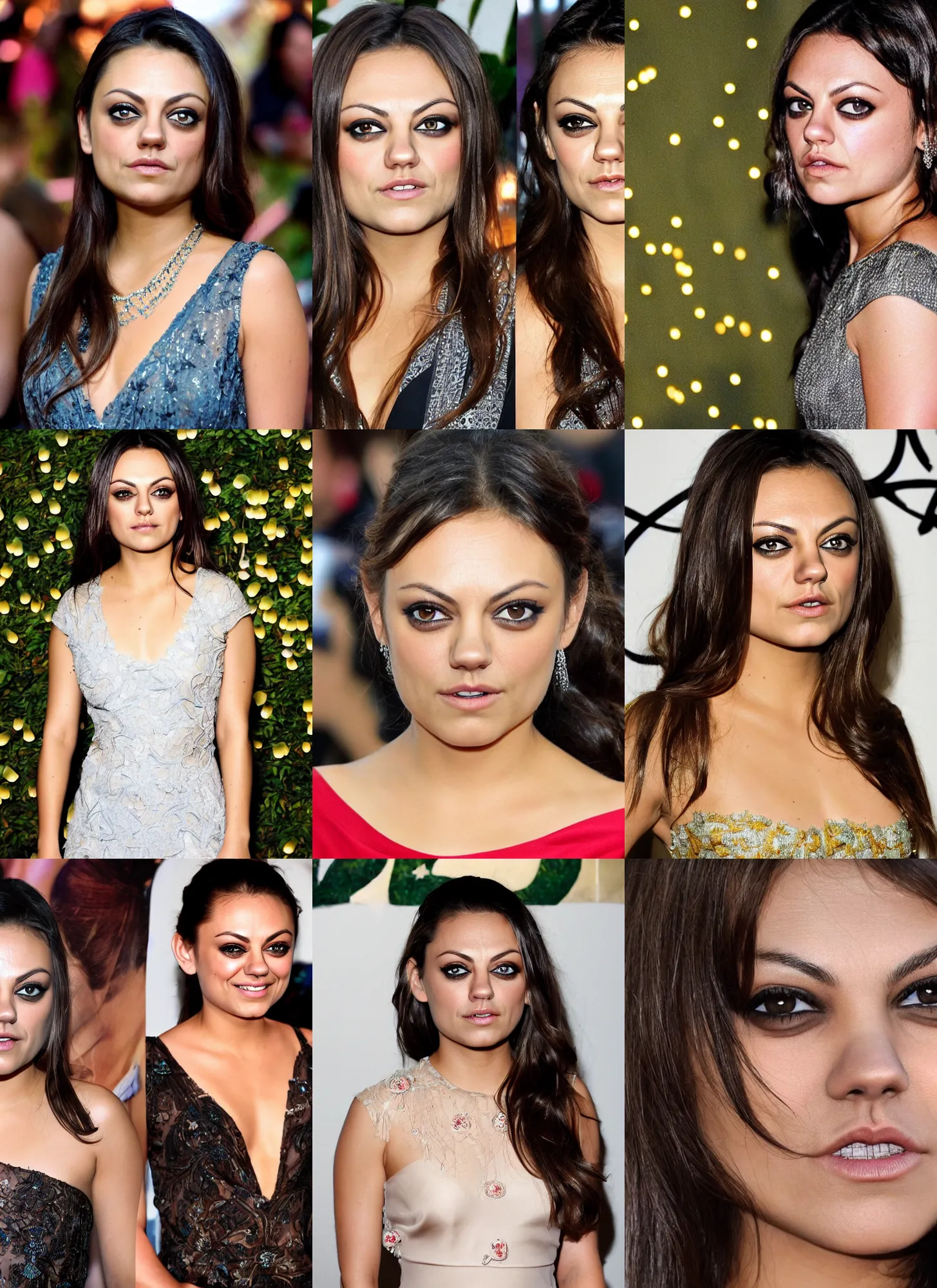 Prompt: 1 0 0 0 s of thing lines forming the face of beautiful mila kunis, glowing image of, fireflies, intricate