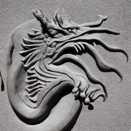 Image similar to “fire breathing dragon, high relief sculpture stone”