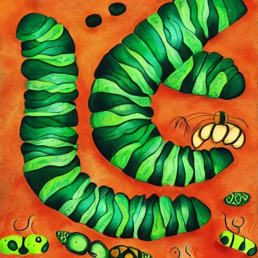 Image similar to the very hungry caterpillar