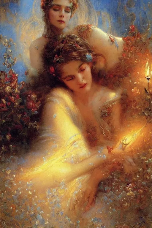 Prompt: dream of the endless. art by gaston bussiere.