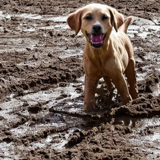 Image similar to dog play in mud