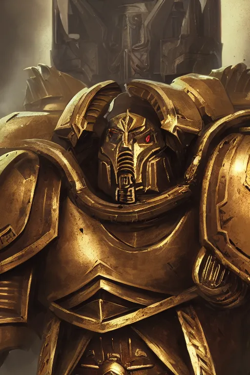 Image similar to armor portrait heros warhammer 4 0 k horus heresy fanart - the primarchs emperor by johannes helgeson animated with vfx concept artist & illustrator global illumination ray tracing hdr fanart arstation zbrush central hardmesh 8 k octane renderer comics stylized