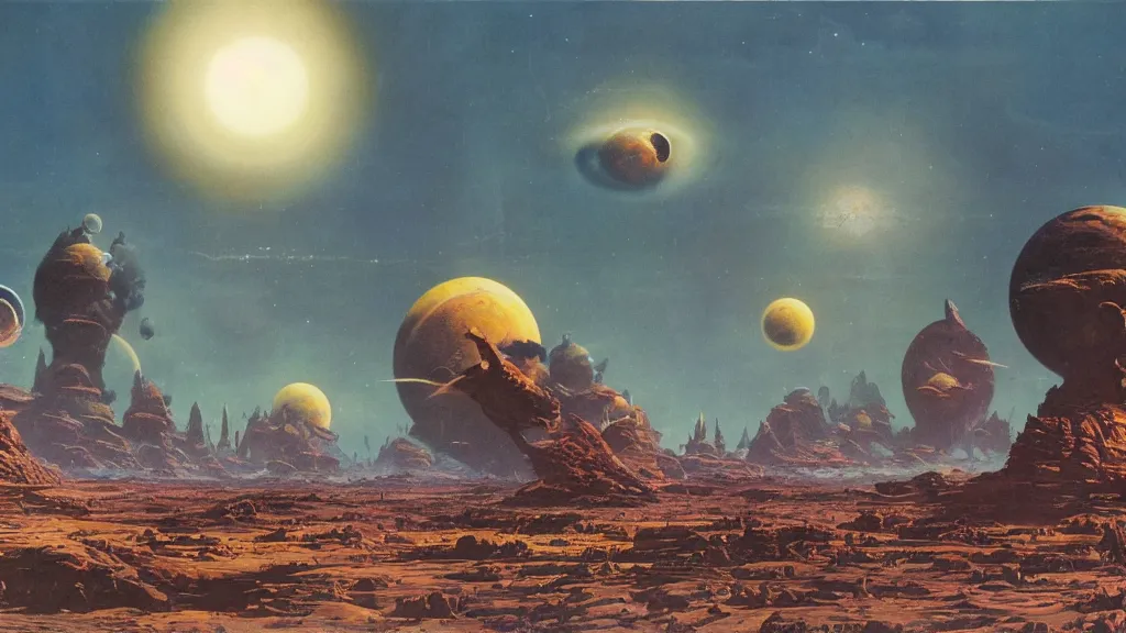 Image similar to alien planet, an empire in upheaval by arthur haas and bruce pennington, cinematic matte painting