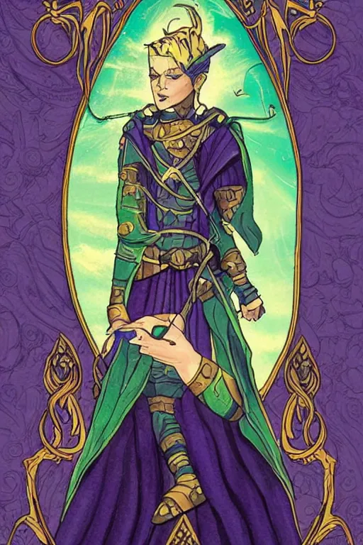 Prompt: tarot card character, fantasy