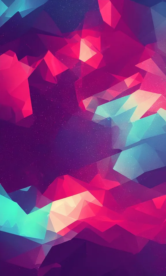 prompthunt: beautiful minimalist abstract hd phone wallpaper, cyberpunk  color palette, geometric, trending on behance