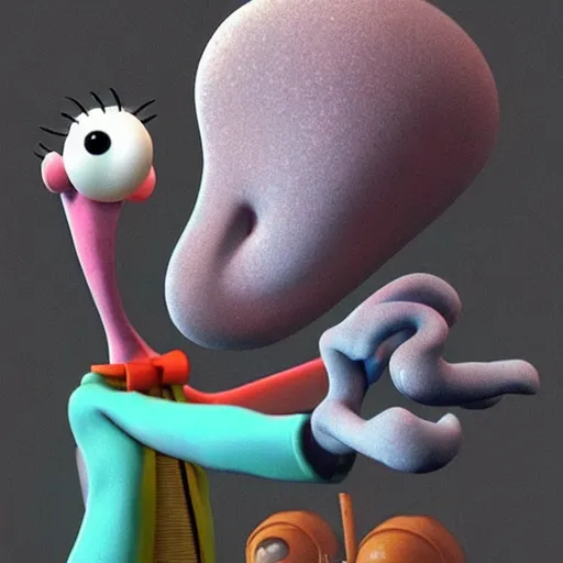 Prompt: a picture of squidward tentacles in real life, 4k, trending on instagram, selfie