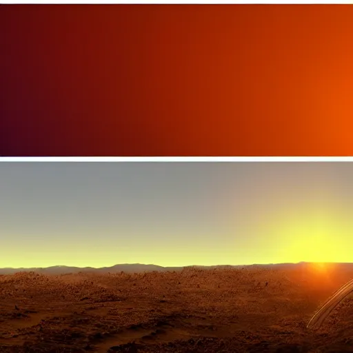 Prompt: the sun was going to hit the horizon, 8 k resolution digital wallpaper trending on artstation interstellar and brutal at sunset, fullscreen my head got replaced with saturn, my mom is going to be so mad,