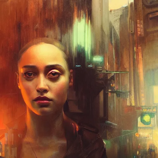 Image similar to doja cat, hyperrealistic portrait, bladerunner street, art of elysium by jeremy mann and alphonse mucha, fantasy art, photo realistic, dynamic lighting, artstation, poster, volumetric lighting, very detailed face, 4 k, award winning