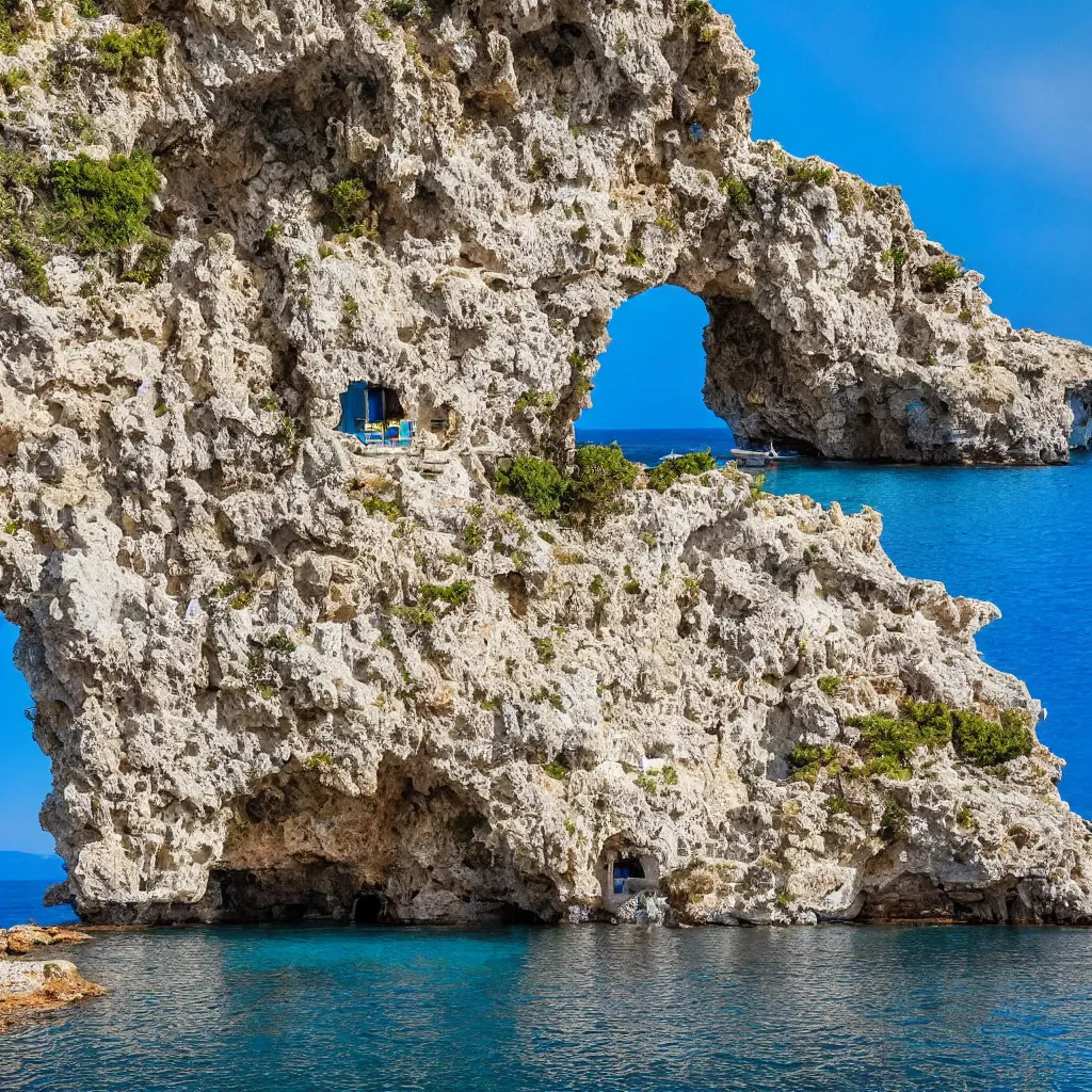 Image similar to greek island cave airbnb most popular