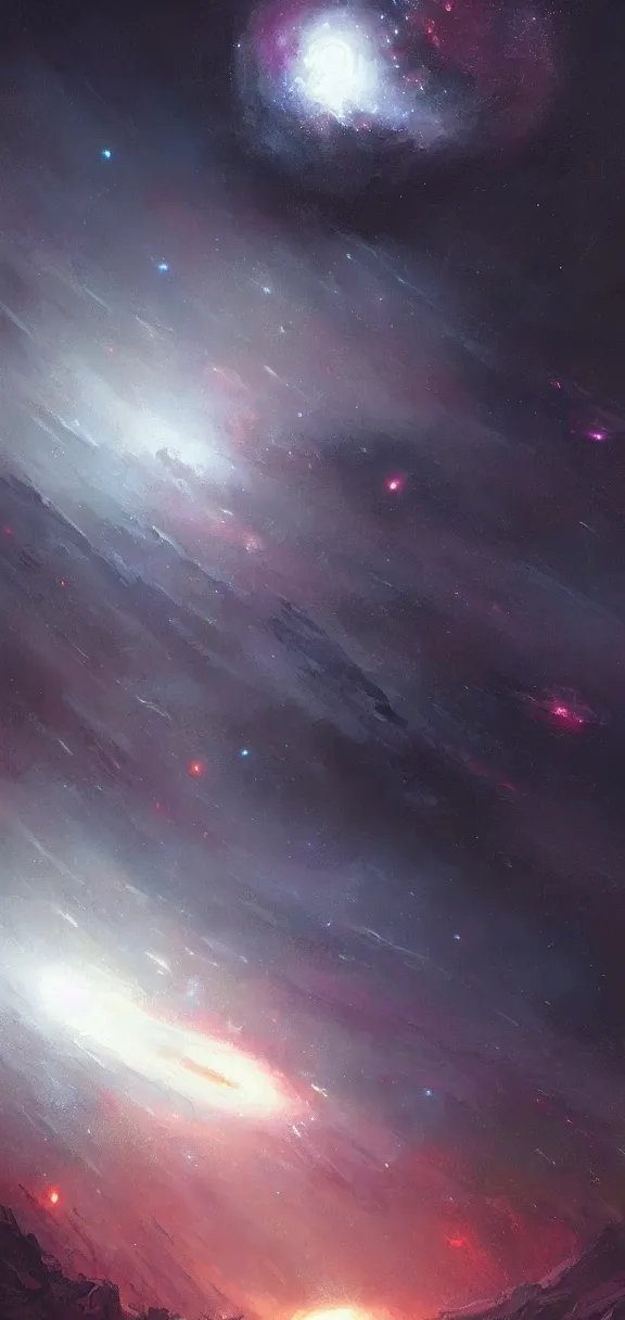 Image similar to A painting of a Galaxy trending on artstation in the style of Greg Rutkowski