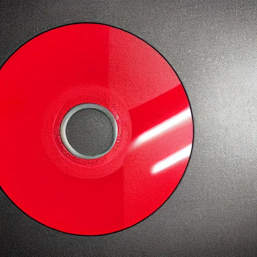 Image similar to close photograph of a cd cover with a red rectangle on it