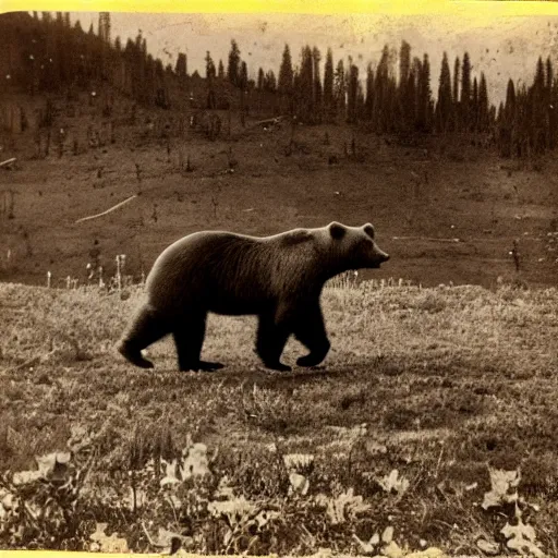 Image similar to the earliest known photograph of the bear helping hand, Colorado 1929