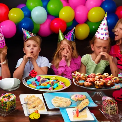 Image similar to the absolute despair of a birthday party