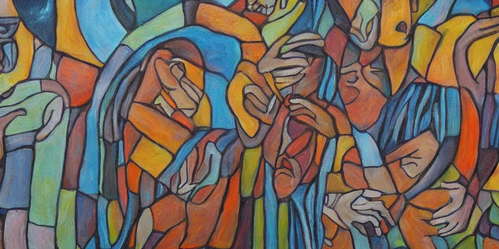 Prompt: detailed painting of reconciliation