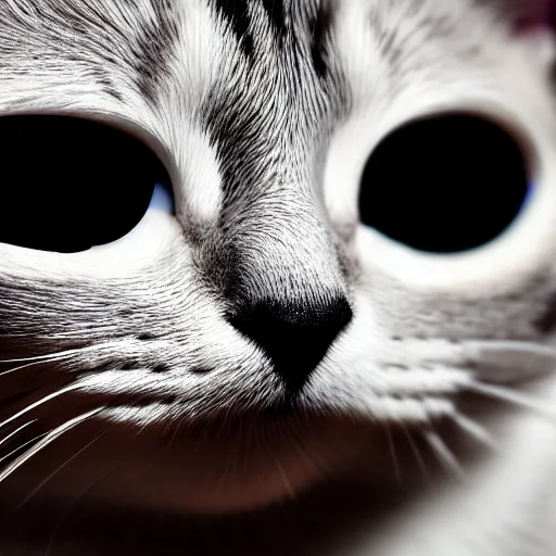 Image similar to Cat with an eye patch, cat wearing eye patch, White cat, cat photography, upclose, eye patch, one eye, 8k