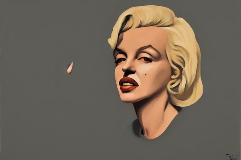 Image similar to portrait of merlyn monroe artwork by tim eitel