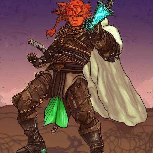 Prompt: ganondorf in biopunk setting