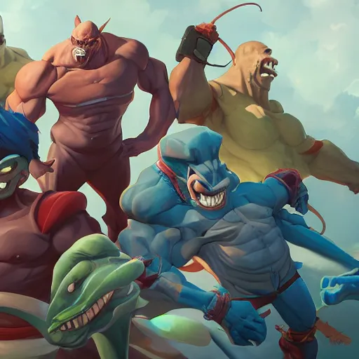 Image similar to hero world street sharks, behance hd by jesper ejsing, by rhads, makoto shinkai and lois van baarle, ilya kuvshinov, rossdraws global illumination