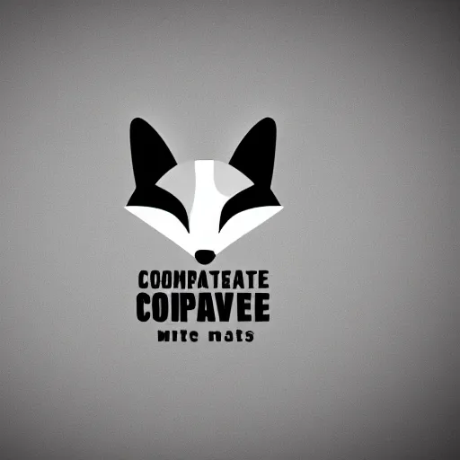 Image similar to private corporate military logo that involves foxes, white and black color scheme