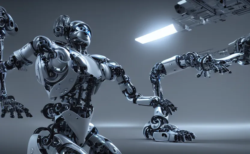 Prompt: highly detailed futuristic robotic machine, 8 k render, natural light, sharp, unreal engine