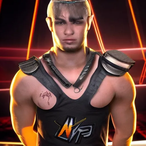 Prompt: Polish guy that has short hair that looks like a helmet and which is thin joins WWE, Realistic, HDR, Clear Image, HDD, Dynamic lighting,