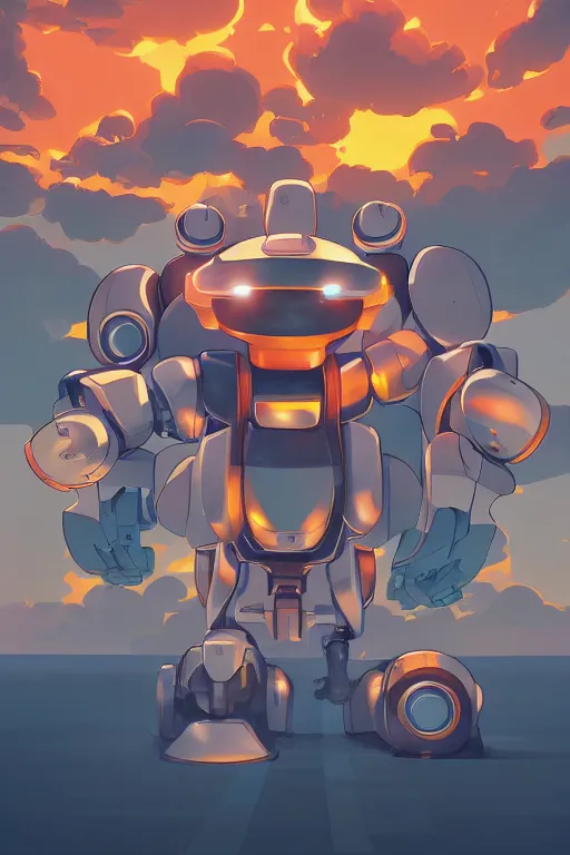 Image similar to metabots medabots medarotto medarot robot minimalist comics, behance hd by jesper ejsing, by rhads, makoto shinkai and lois van baarle, ilya kuvshinov, rossdraws global illumination ray tracing hdr radiating a glowing aura