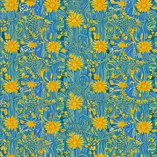 Image similar to highly detailed daisy pattern in the style of old botanical illustrations, matisse, and japanese art, 4 k