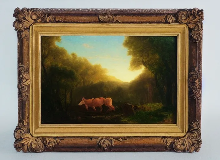 Image similar to american realist romanticism landscape painting of my little pony in the style of hudson river school and thomas cole and albert bierstadt and robert duncanson