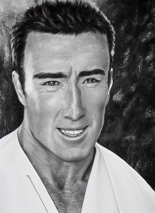 Prompt: billy herrington priest, 4 k, real life photo, photorealistic, high details, detailed face, priest uniform