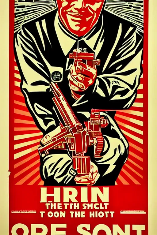 Image similar to strike while the iron is hot propaganda screen printing poster, art style wwii posters, shepard fairey, obey, street art, iconic, masterpiece, ornate and hyper detailed