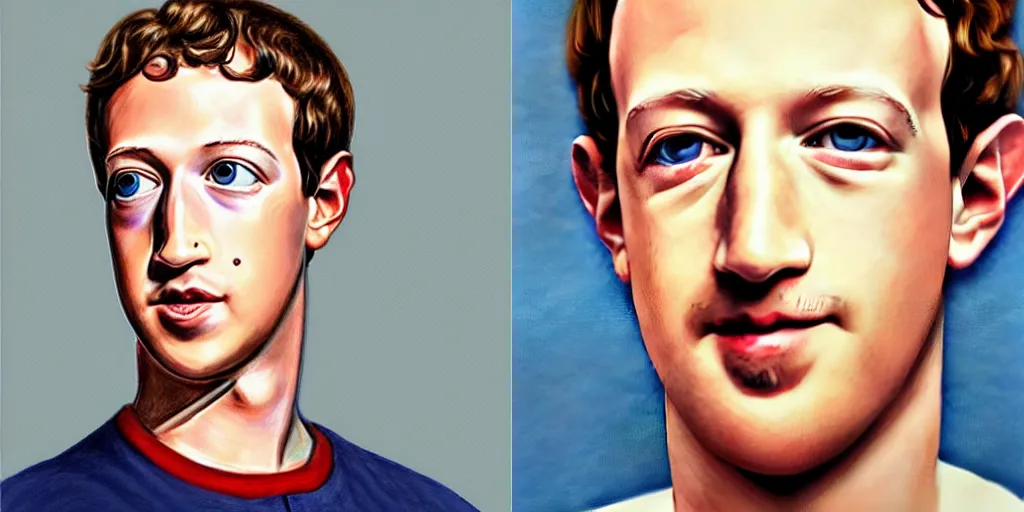 Prompt: 1700s portrait close up mark zuckerberg by color pencil drawing