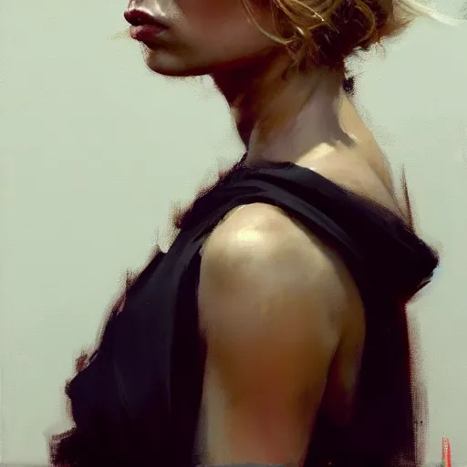 Image similar to greg manchess side portrait of imogen poots, deathknight, organic painting, matte painting, bold shapes, hard edges, street art, trending on artstation, by huang guangjian, gil elvgren, sachin teng, greg rutkowski, magali villeneuve, artgerm, jeremy lipkin, michael garmash and, rey