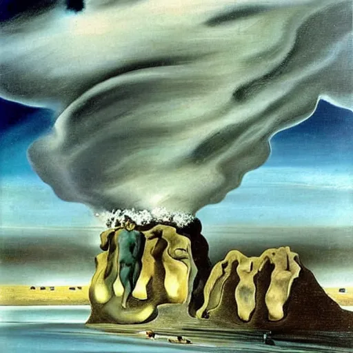 Image similar to storm is coming, i have regrets, by salvador dali