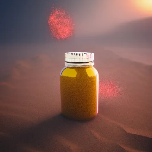 Prompt: sandstorm in a jar, particle effects, 4 k