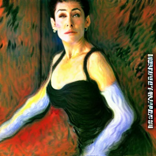 Image similar to Claude Monet, Impressionist Artists, major kira nerys, detailed, ethereal, Cybernetic implant H 768