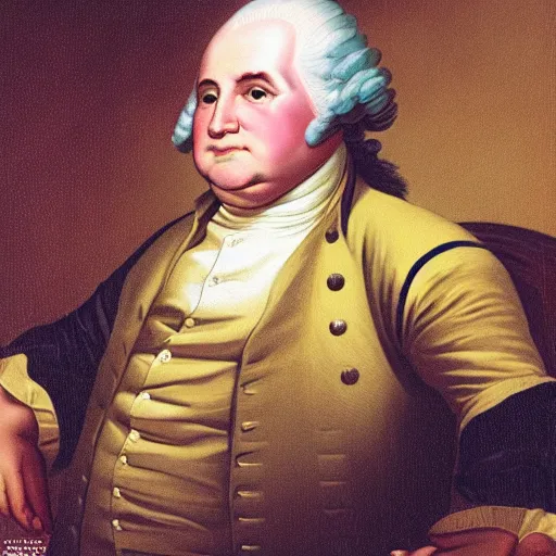 Prompt: action photograph of a fat George Washington as a 1999 hip hop star