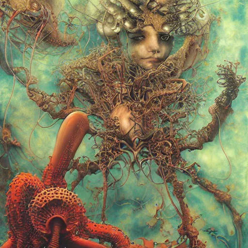 Prompt: realistic detailed image of Transparent Jelly Creatures Grabbing Airplanes by Ayami Kojima, Amano, Karol Bak, Greg Hildebrandt, and Mark Brooks, Neo-Gothic, gothic, rich deep colors. Beksinski painting, part by Adrian Ghenie and Gerhard Richter. art by Takato Yamamoto. masterpiece