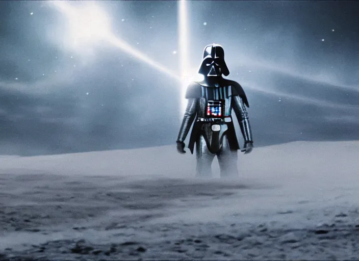 Image similar to film still of Darth Vader as Cooper in Interstellar, 4k