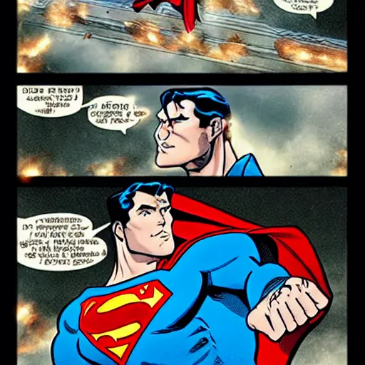 Image similar to superman fighting Shazam