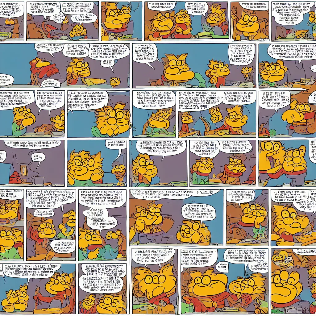 Image similar to garfield comic strip