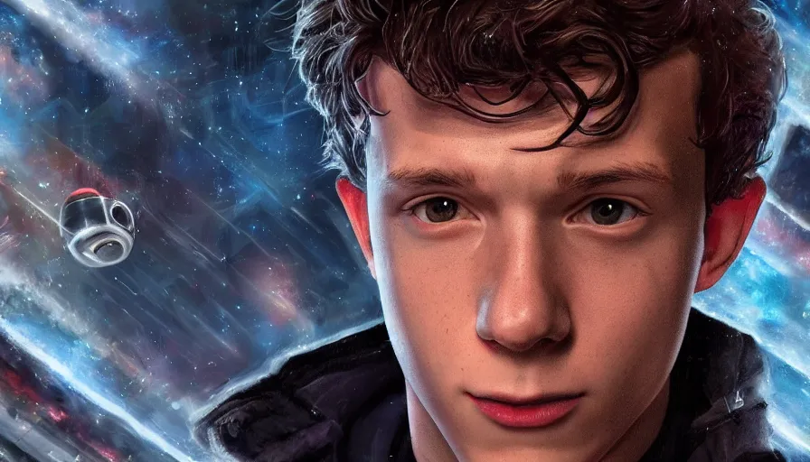 Image similar to Tom Holland is Doctor Who, hyperdetailed, artstation, cgsociety, 8k