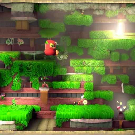 Image similar to littlebigplanet 1 screenshot of the gardens levels